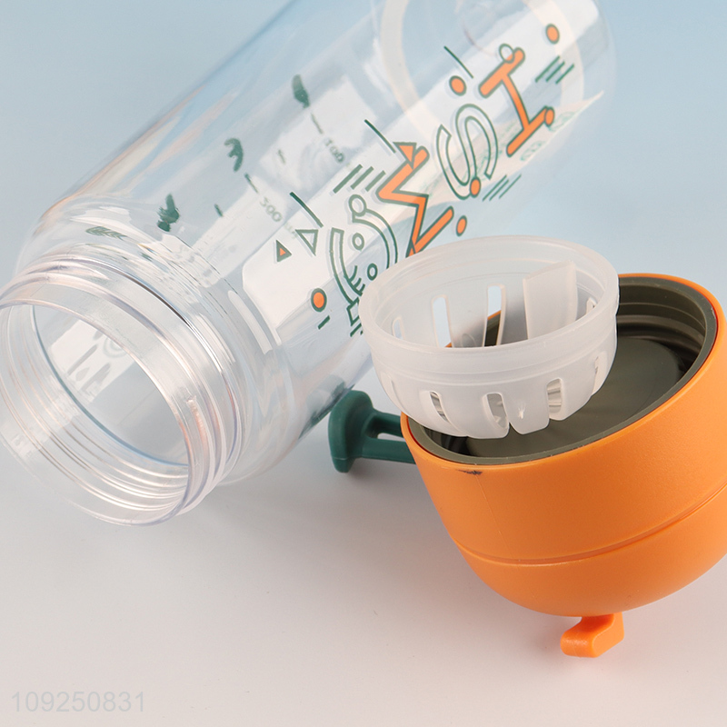 Factory Price Plastic Water Bottle with Tea Infuser for Kids Children Students