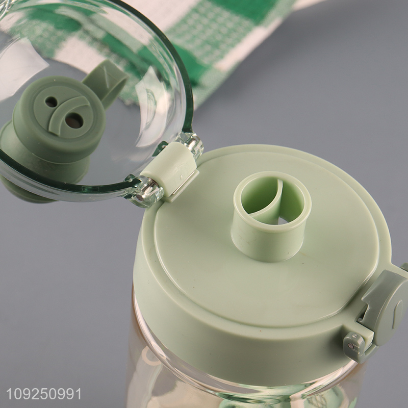 High Quality Plastic Water Bottle with Straw & Shoulder Strap for Kids Students