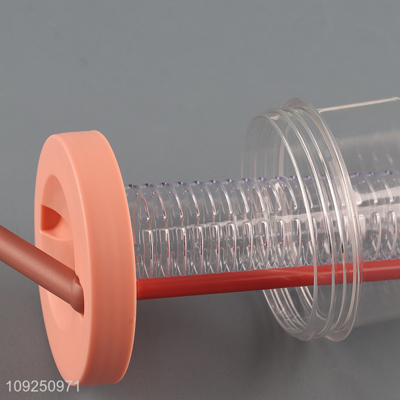Good Quality Plastic Fruit Infuser Water Bottle Tea Infuer Water Bottle with Straw