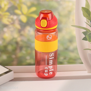 High Quality Large Capacity Plastic Sport Water Bottle with Handle & Leakproof Lid
