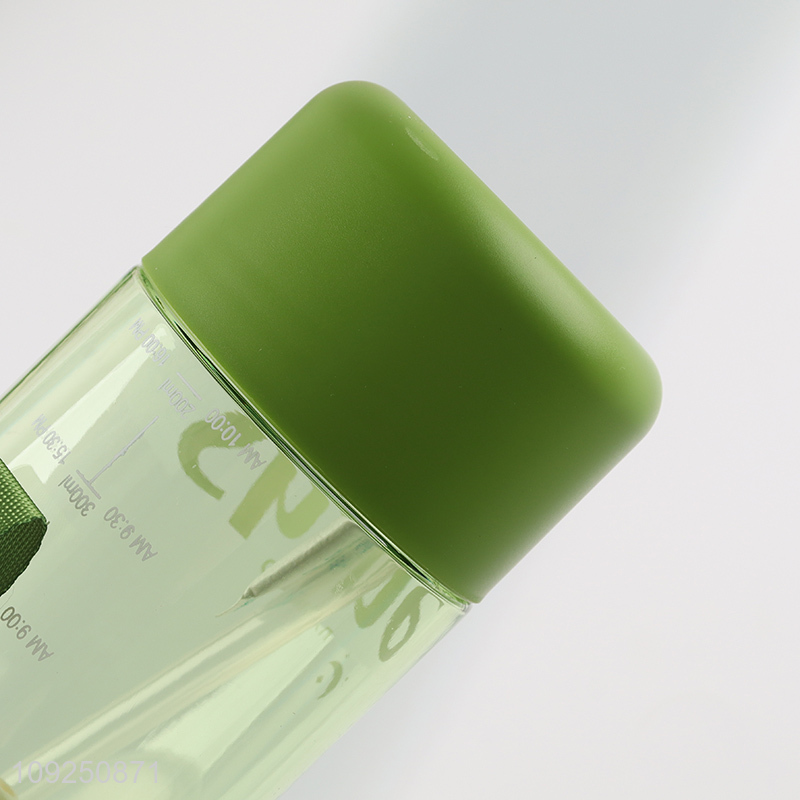 New Arrival Portable Summer Plastic Water Bottle with Straw for Women & Girls