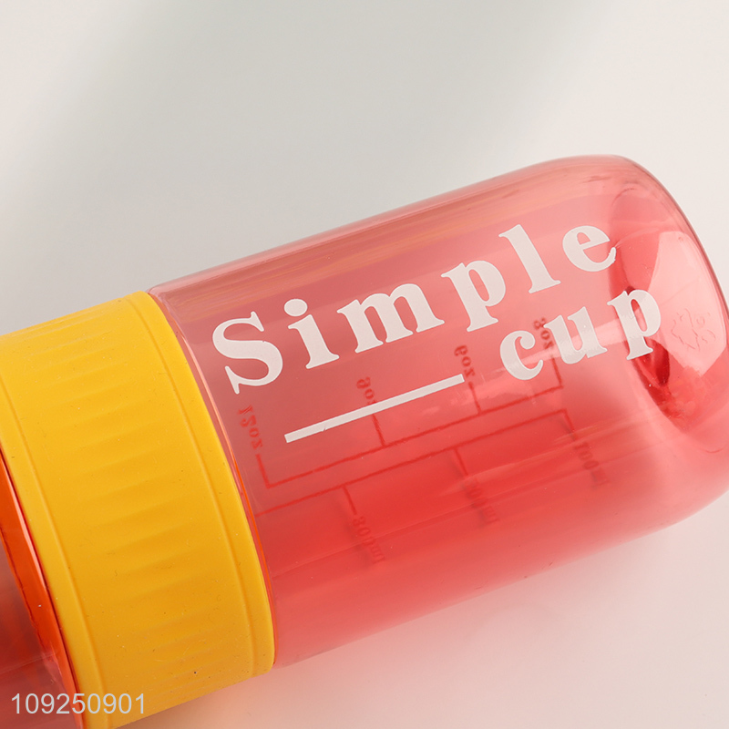 High Quality Large Capacity Plastic Sport Water Bottle with Handle & Leakproof Lid