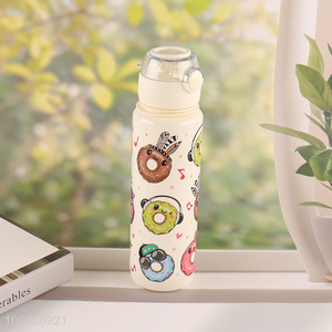 Factory Price Donut Water Bottle Large Capacity Plastic Water Bottle with Straw