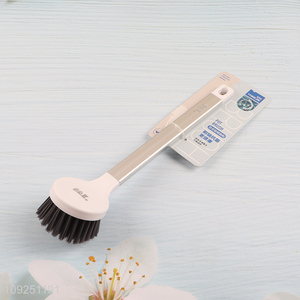 Factory price long handle household kitchen pot brush dish brush for sale