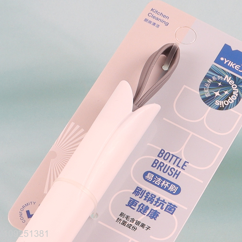 Factory direct sale easy cleaning home kitchen cup brush bottle brush with long handle