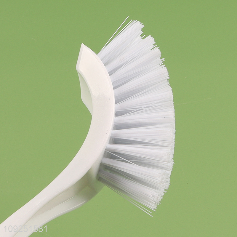 Top quality bathroom accessories white toilet brush cleaning brush with holder