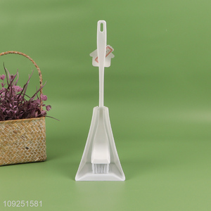 Top quality bathroom accessories white toilet brush cleaning brush with holder