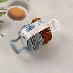 Good selling 2pcs home kitchen pot brush dish brush cleaning ball with handle