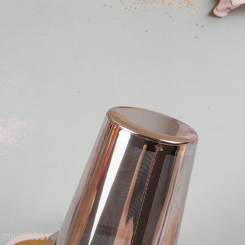 China factory home kitchen stainless steel double handle mesh tea infuser