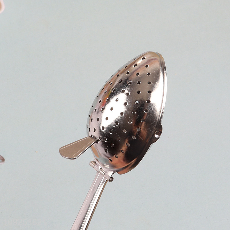 China wholesale leave shape stainless steel tea infuser tea filter tea strainer