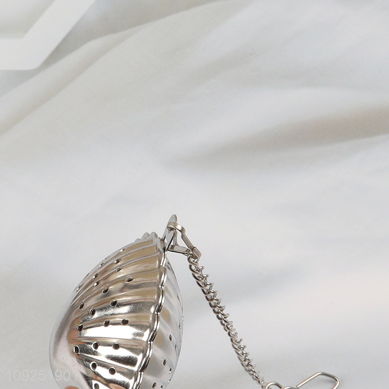 Factory wholesale shell shape stainless steel tea infuser tea filter tea strainer