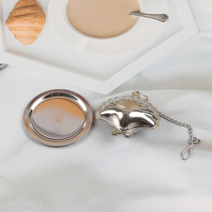 Factory wholesale shell shape stainless steel tea infuser tea filter tea strainer