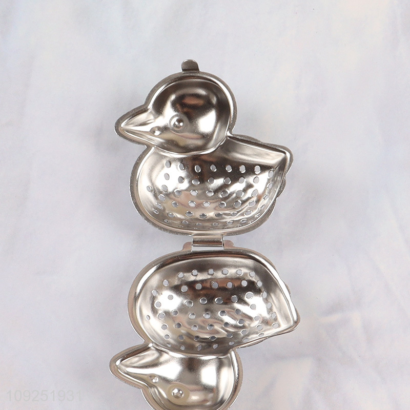 Good sale duck shape food grade stainless steel tea infuser tea filter wholesale
