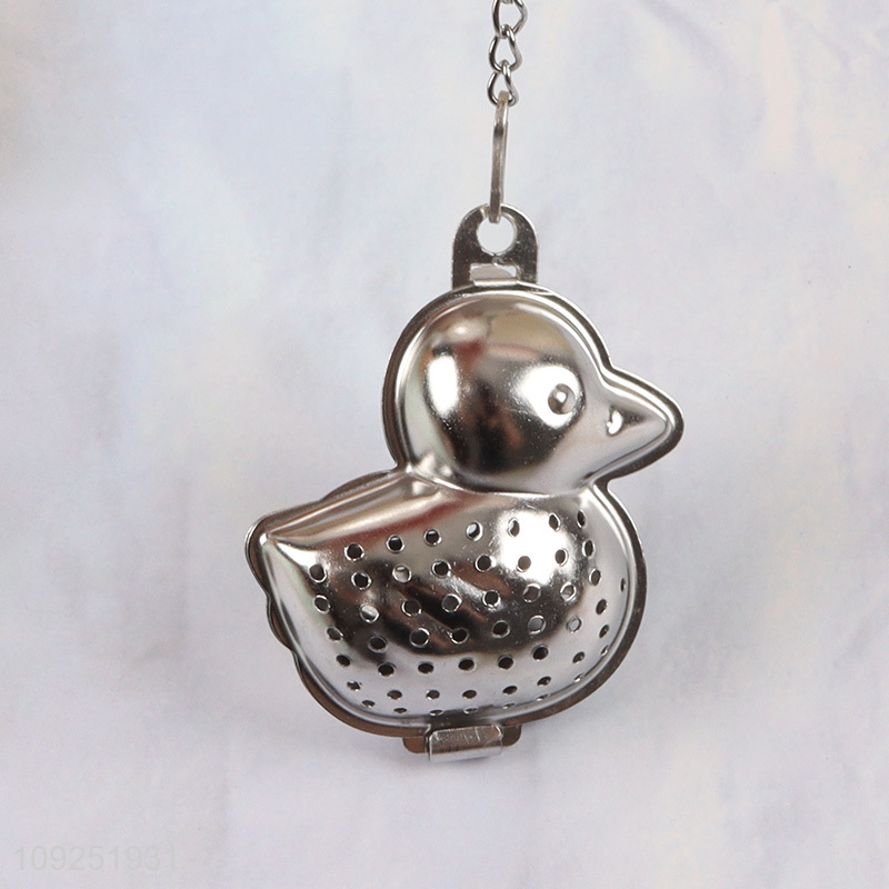 Good sale duck shape food grade stainless steel tea infuser tea filter wholesale