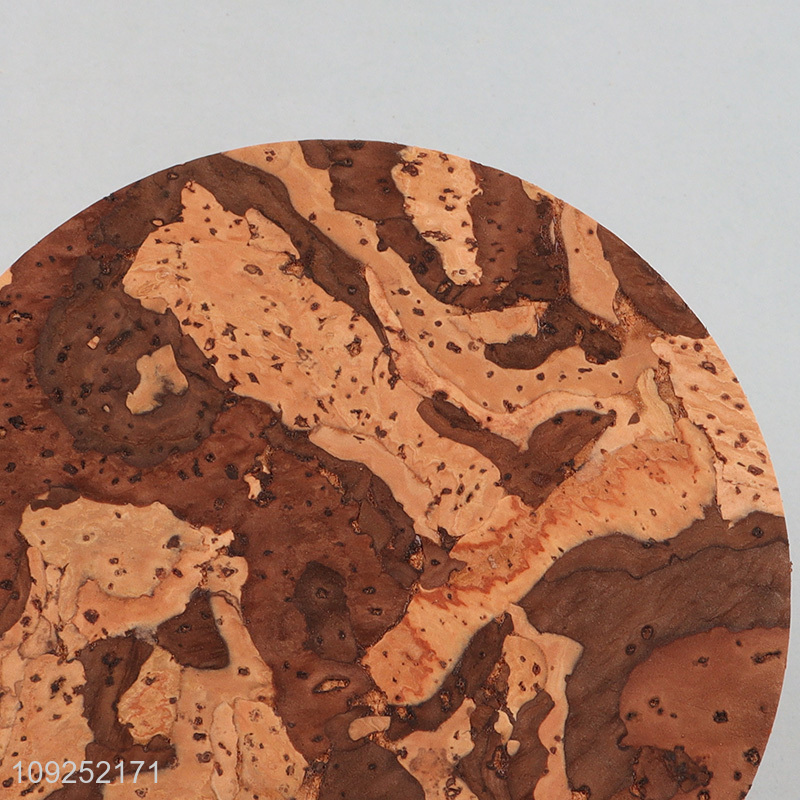 Hot products round waterproof anti-slip cork cup mat cup coaster