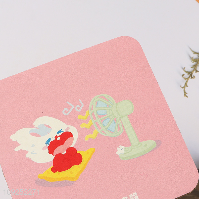China wholesale cartoon rabbit printed waterproof cup mat cup coaster