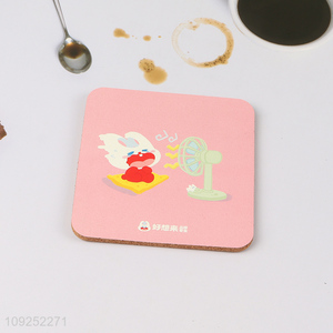 China wholesale cartoon rabbit printed waterproof cup mat cup coaster