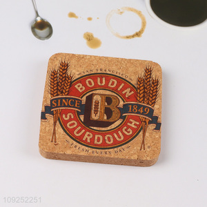 New arrival waterproof cork tabletop anti-slip cup mat cup coaster for sale