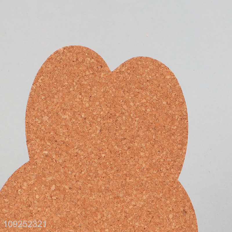 Hot items cute rabbit shape waterproof cork cup mat cup coaster for sale