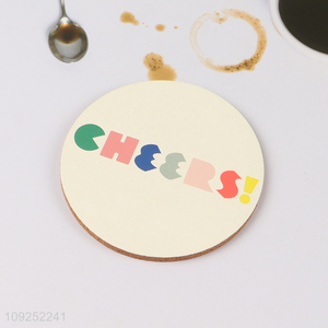 Factory supply round waterproof anti-slip cup mat cup coaster for sale