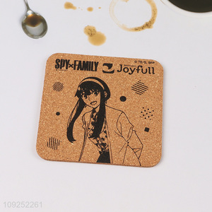 Good sale cartoon cork waterproof home tabletop cup mat cup coaster