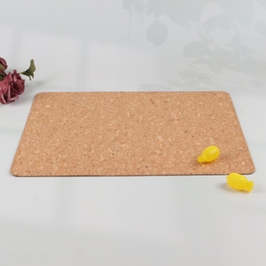 China wholesale rectangle cork anti-slip place mat dinner mat for home