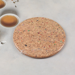 Low price round anti-slip waterproof cork cup mat cup coaster for sale