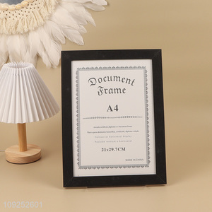 Good sale rectangle black frame photo frame picture frame document frame wholesale