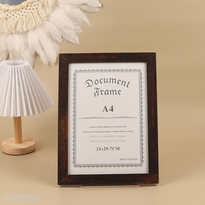Top quality tabletop decor rectangle photo frame picture frame document frame for sale
