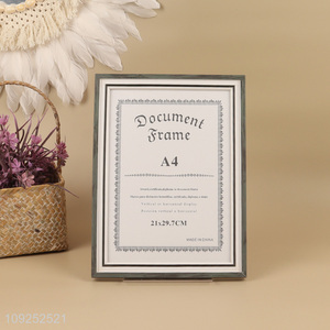 Most popular rectangle wooden photo frame picture frame document frame for sale