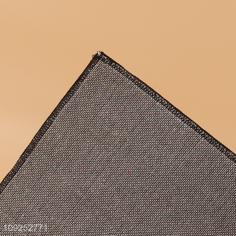 Good selling black soft polyester washable floor mat door mat floor rug wholesale