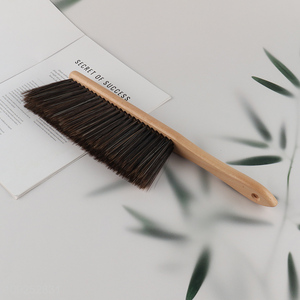 New Arrival Hand Broom Brush Wooden Handle Horse Hair Bed Sofa Car Brush