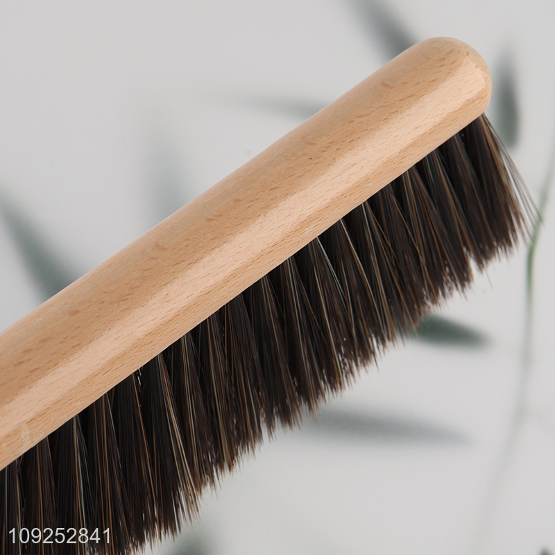 Good Quality Hand Broom Brush Horsehair Wooden Handle Dusting Brush for Bed