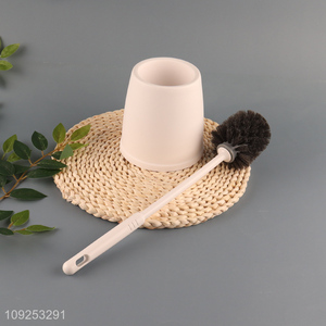 Good Quality Long Handle Toilet Bowl Brush and Holder Set for Bathroom