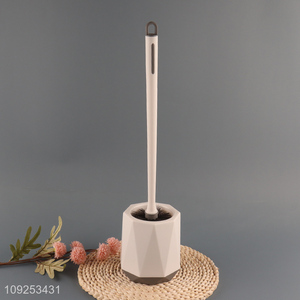 China Imports Toilet Bowl Brush and Holder Set Toilet Cleaning Brush Set