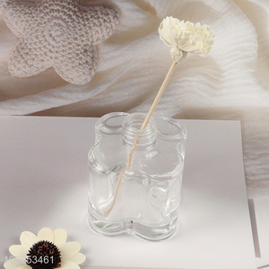 Hot selling tabletop decor glass bottle natural reed diffuser wholesale