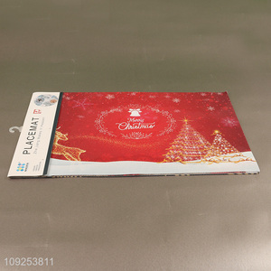 Top quality merry christmas rectangle place mat dinner mat for sale