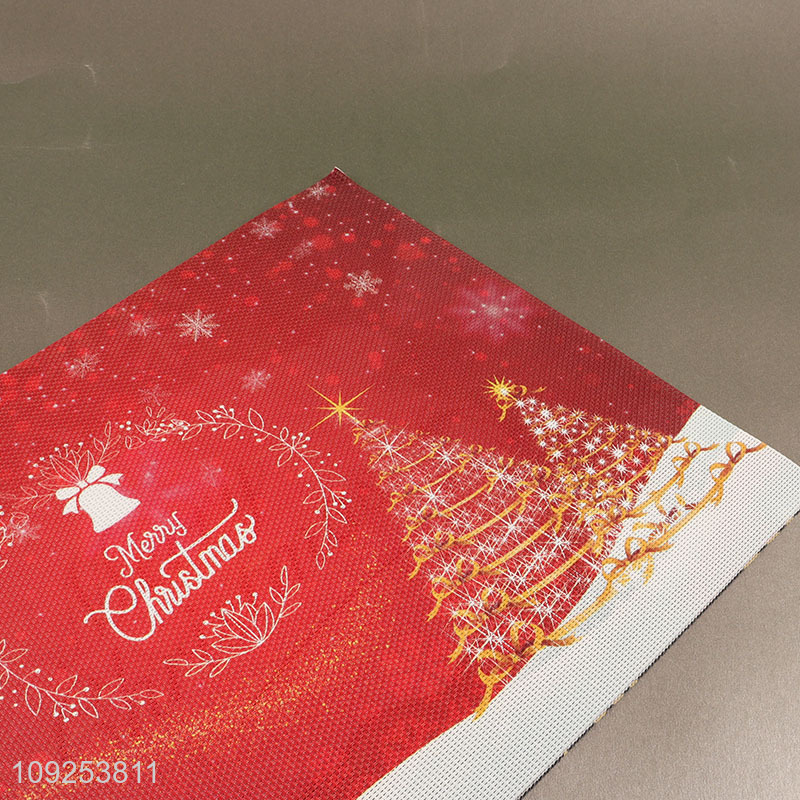 Top quality merry christmas rectangle place mat dinner mat for sale