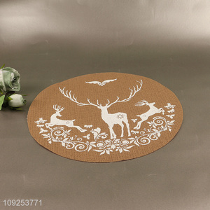 China products christmas series round place mat dinner mat for tabletop