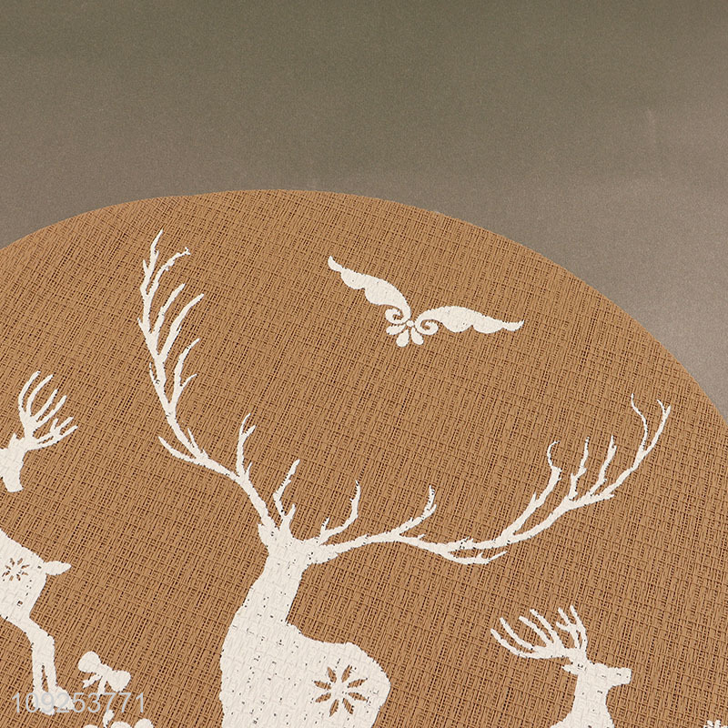 China products christmas series round place mat dinner mat for tabletop
