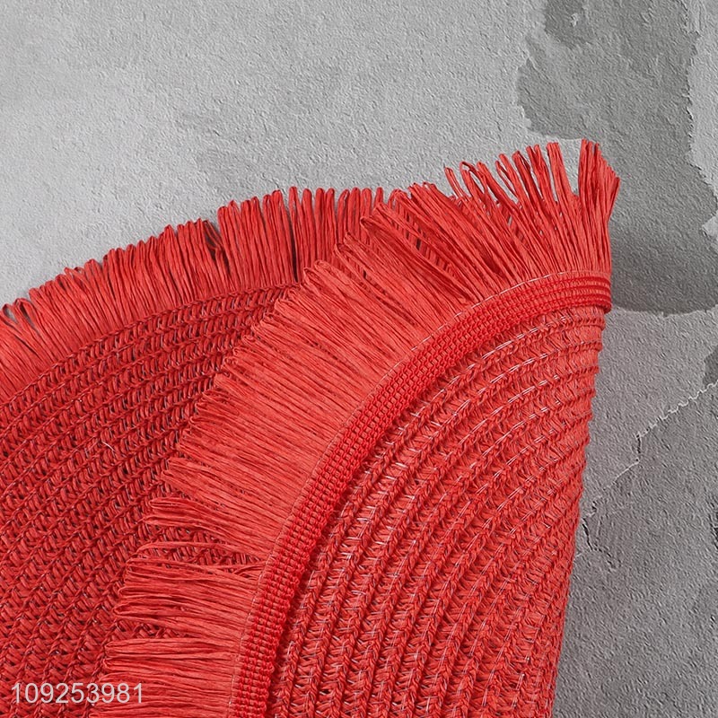 Factory direct sale multicolor round place mat dinner mat for home restaurant