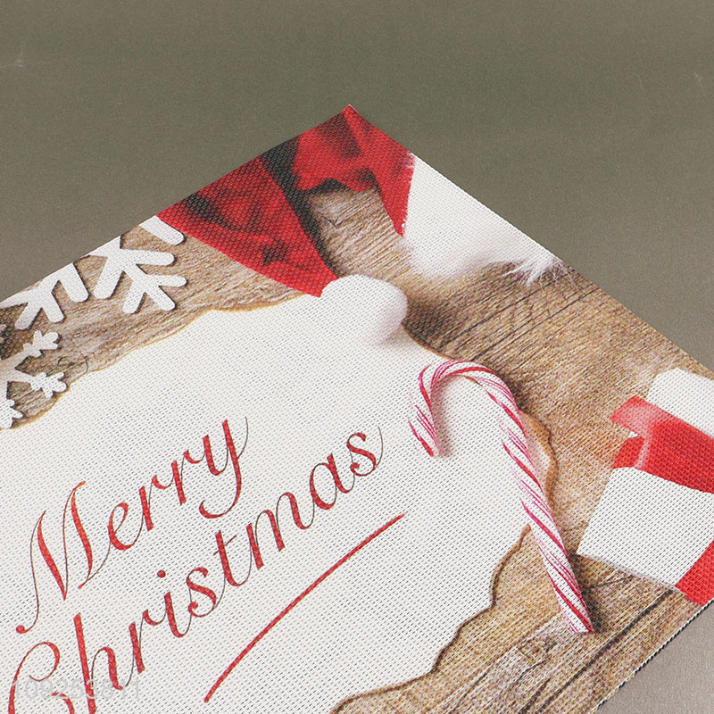 Top quality merry christmas rectangle place mat dinner mat for sale