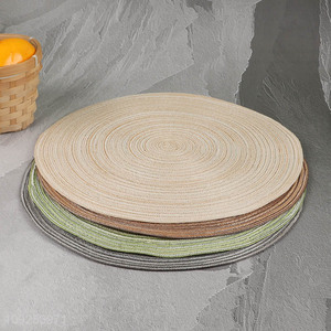 Latest products round multicolor tabletop decor place mat dinner mat