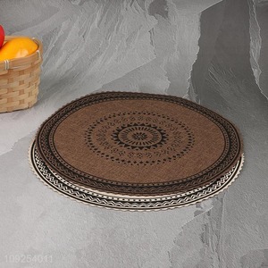 Good selling round multicolor home restaurant place mat dinner mat wholesale