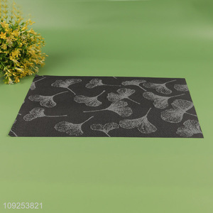 China supplier leaves pattern rectangle place mat dinner mat for sale