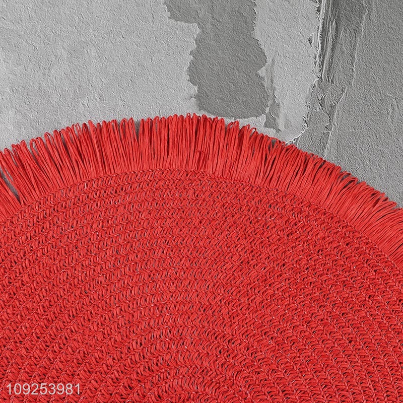 Factory direct sale multicolor round place mat dinner mat for home restaurant