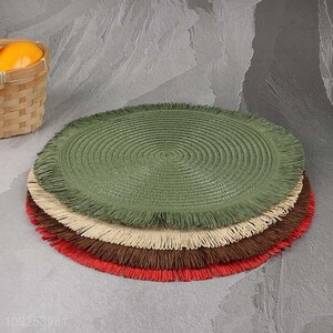 Factory direct sale multicolor round place mat dinner mat for home restaurant