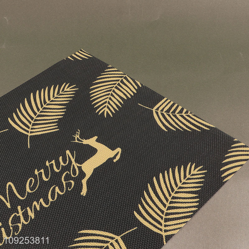 Top quality merry christmas rectangle place mat dinner mat for sale