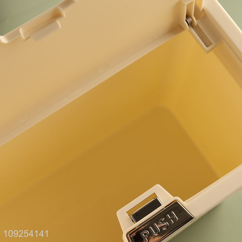 Online Wholesale Square Plastic Waste Bin Trash Can for Kitchen Bathroom