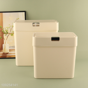 Online Wholesale Square Plastic Waste Bin Trash Can for Kitchen Bathroom